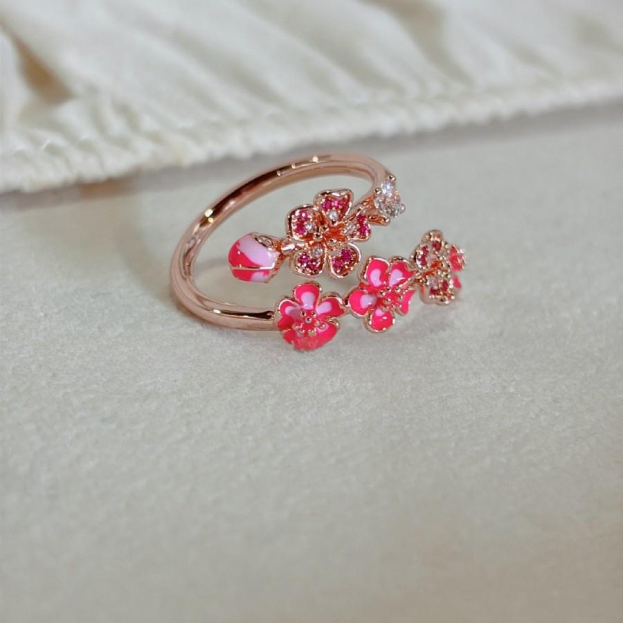 Rose Gold Classic Rose Gold Peach Blossom Ring for Women