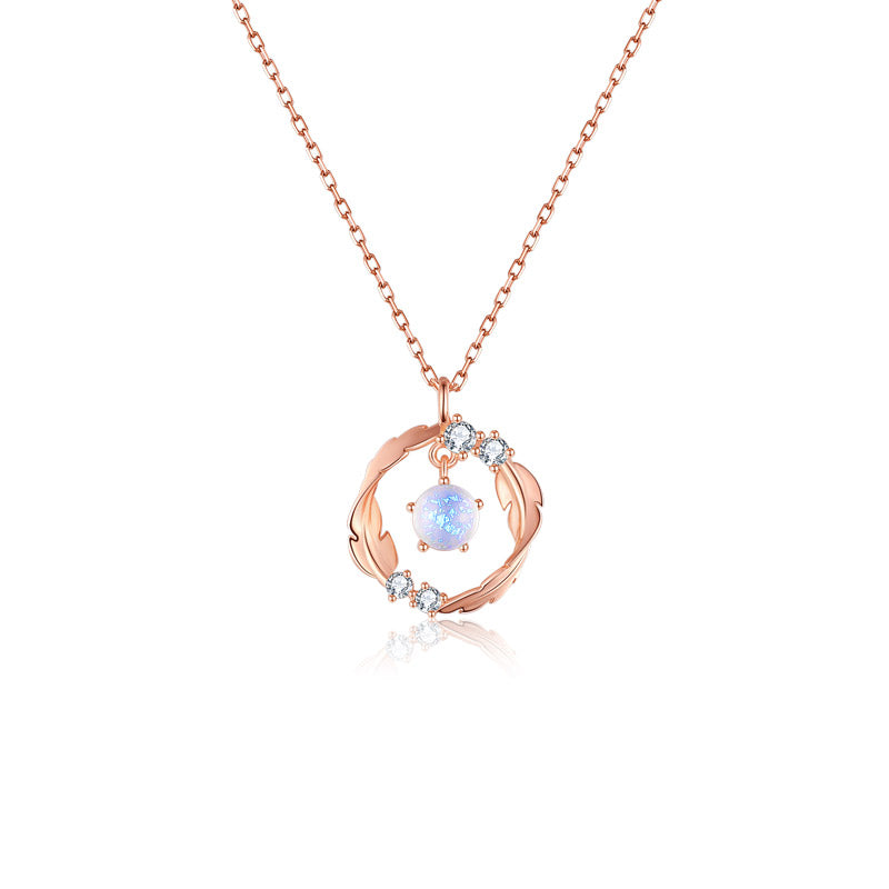 VANZECHY Starry Collection - S925 Silver New Luxury Feather Necklace for Women with Premium Pendant 010132